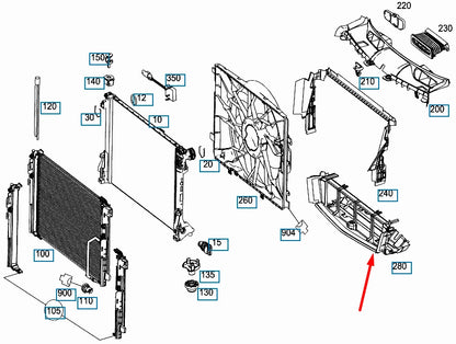 NEW MERCEDES-BENZ GLK-CLASS X204 AIR DUCT A2045052630 ORIGINAL