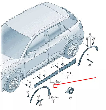 NEW AUDI Q2 GA FRONT LEFT DOOR COVER 81A8539594W3