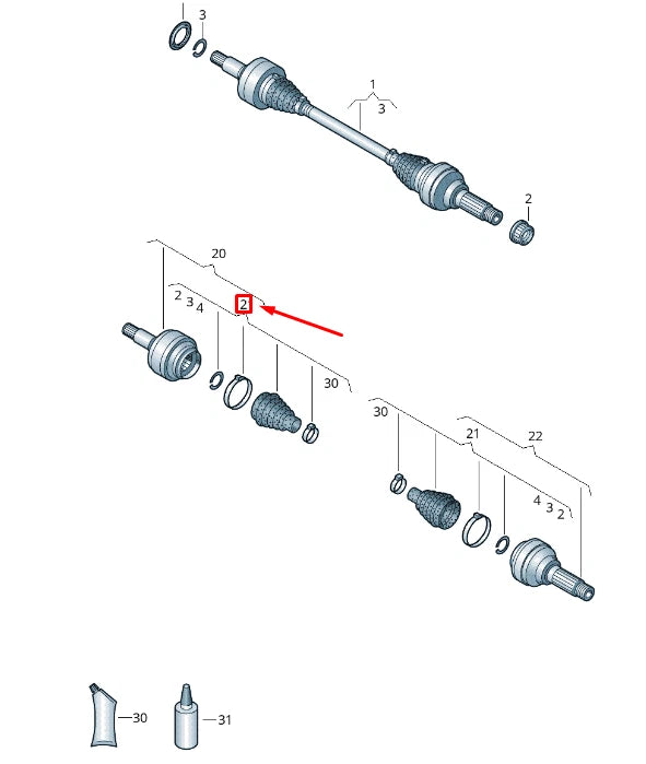 NEW VW TOUAREG 7P MK2 REAR JOINT PROTECTIVE BOOT ASSY 7P0598201