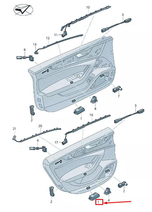 NEW AUDI A6 4A C8 FRONT LEFT DOOR LED LIGHT 4K9947409