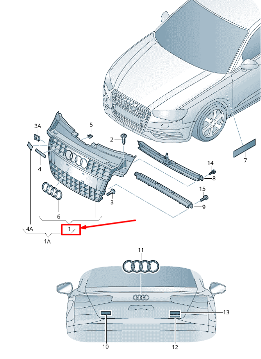 new audi a4 allroad b8 radiator grille 8k0853651adalz 8k0853651ad alz original