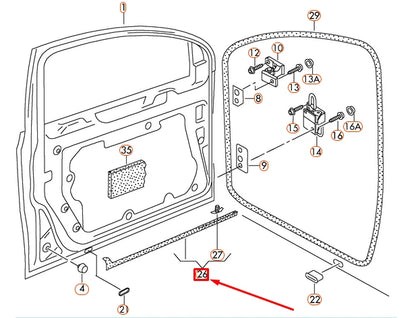 NEW VOLKSWAGEN GOLF MK6 3 DOORS FRONT LEFT OUTER DOOR SEAL 5K3837675A