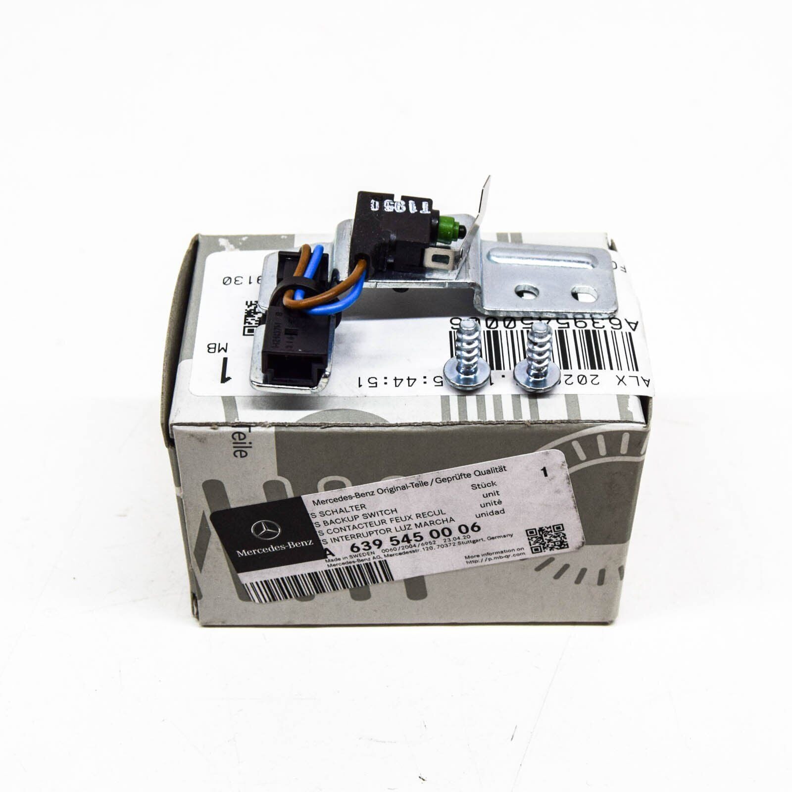 NEW MB VIANO W639 REVERSE LIGHT SWITCH A6395450006 ORIGINAL