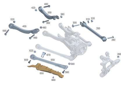 NEW MERCEDES-BENZ S W223 REAR RIGHT CONTROL ARM COVER A2233526401 2020 ORIGINAL