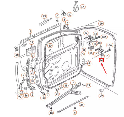 NEW VOLKSWAGEN GOLF MK5 FRONT LEFT DOOR LOWER HINGE 1K0831411Q ORIGINAL