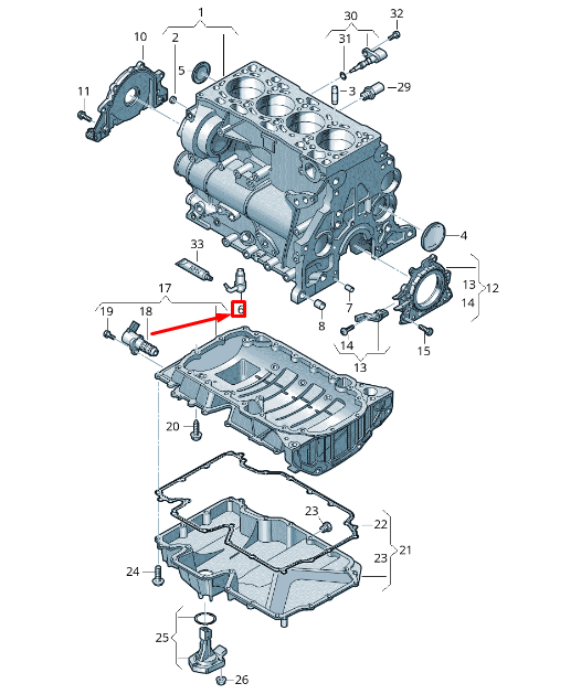 new volkswagen arteon 3h7 oil spray jet 05l103157 original