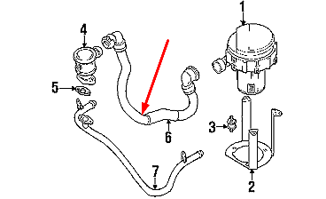 new bmw 5 e39 air pump pressure hose 11721435456 1435456 525i 141kw original
