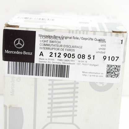 NEW MERCEDES-BENZ E W212 HEADLAMP SWITCH A21290508519107 ORIGINAL