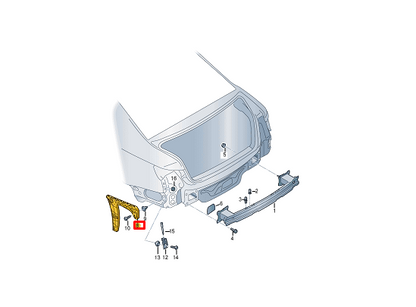 NEW AUDI A5 SPORTBACK F5A REAR RIGHT BUMPER BRACKET 8W6807454A ORIGINAL