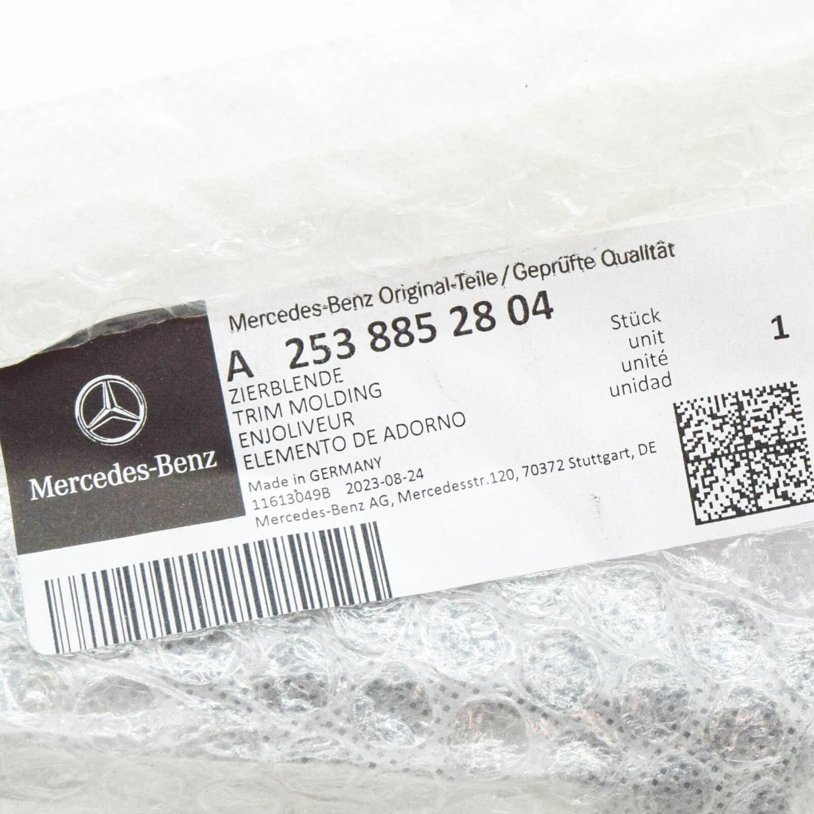 NEW MERCEDES-BENZ GLC COUPE C253 FRONT RIGHT BUMPER MOLDING A2538852804 ORIGINAL