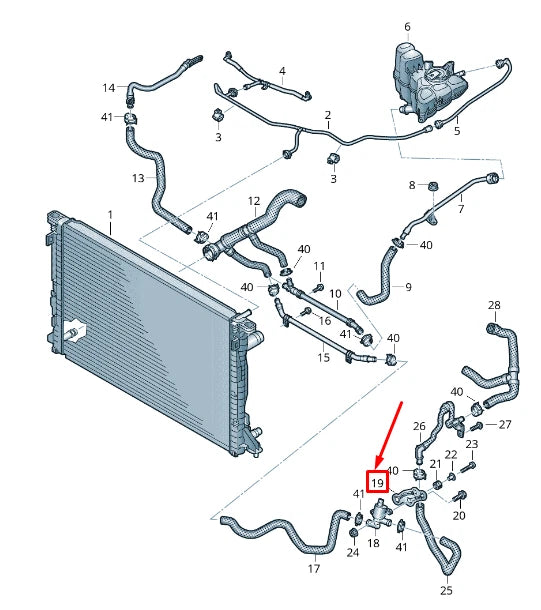 NEW AUDI A8 4N CIRCULATION PUMP VALVE RETAINER 4N0121313BD