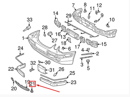 NEW MERCEDES-BENZ E W210 FRONT LEFT FOG LIGHT GRILL COVER A2108850153 ORIGINAL
