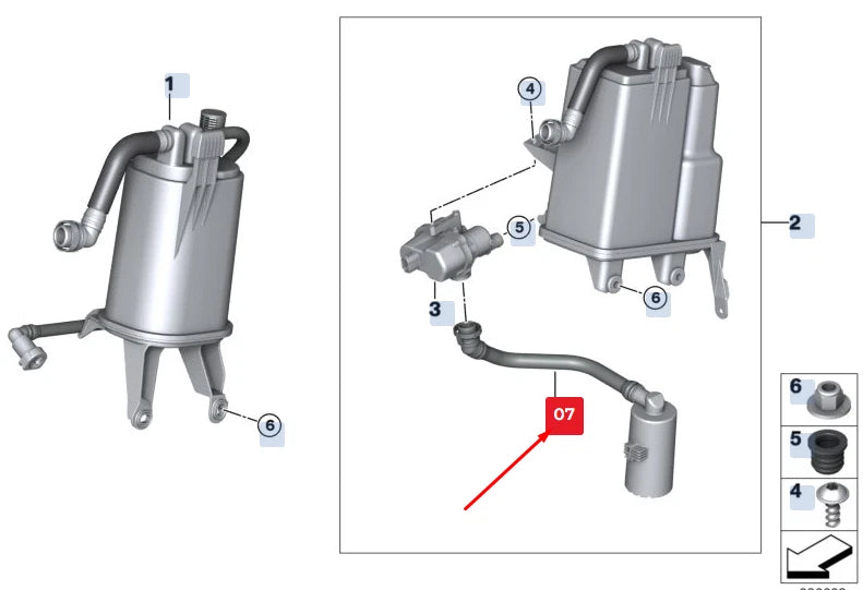 NEW BMW X5 F15 VAPOR CANISTER DUST FILTER 16137158628 7158628 ORIGINAL