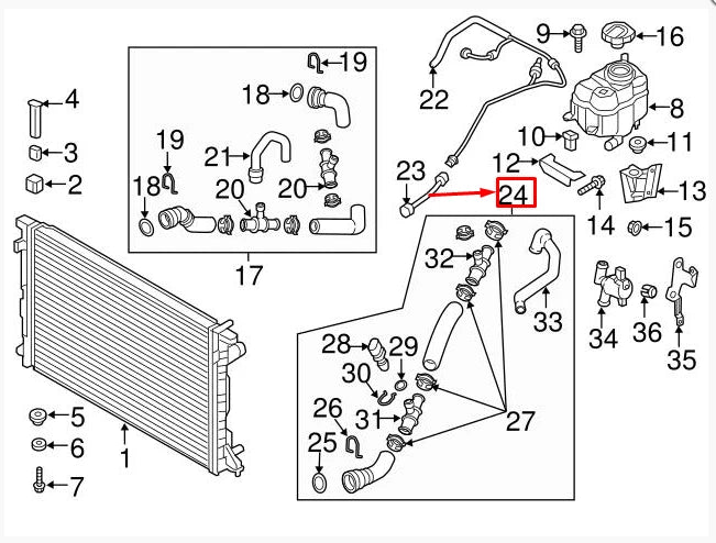 NEW AUDI Q7 4M COOLANT HOSE WITH QUICK RELEASE COUPLING 4M0122055BS ORIGINAL