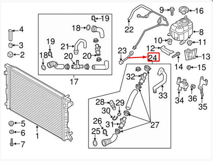 NEW AUDI Q7 4M COOLANT HOSE WITH QUICK RELEASE COUPLING 4M0122055BS ORIGINAL