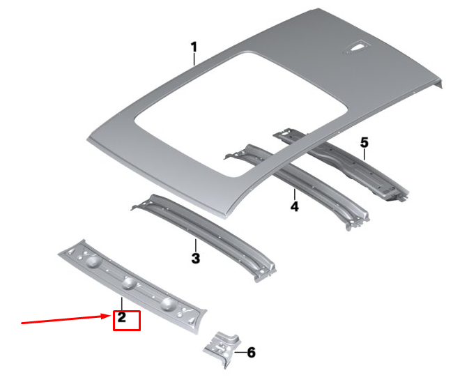 new bmw x4 f26 upper roof apron 41007385448 original