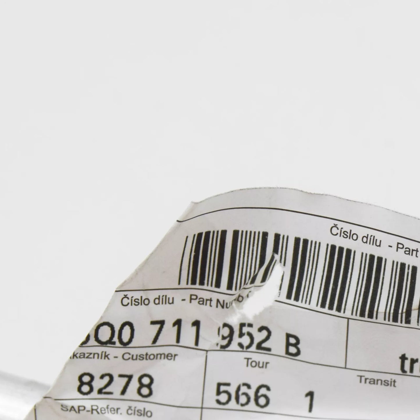 NEW VOLKSWAGEN FOX RIGHT HANDBRAKE CABLE GUIDE TUBE 6Q0711952B ORIGINAL