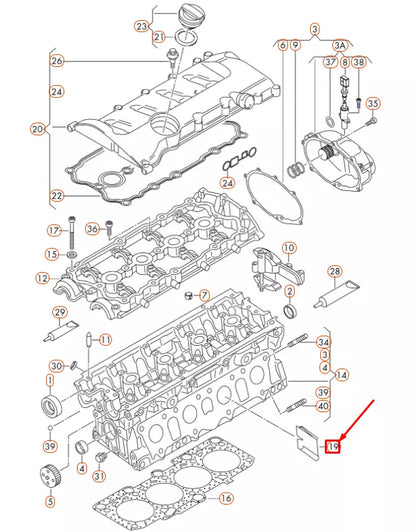 NEW AUDI A3 8P INTAKE MANIFOLD PARTITION 06F103411A ORIGINAL