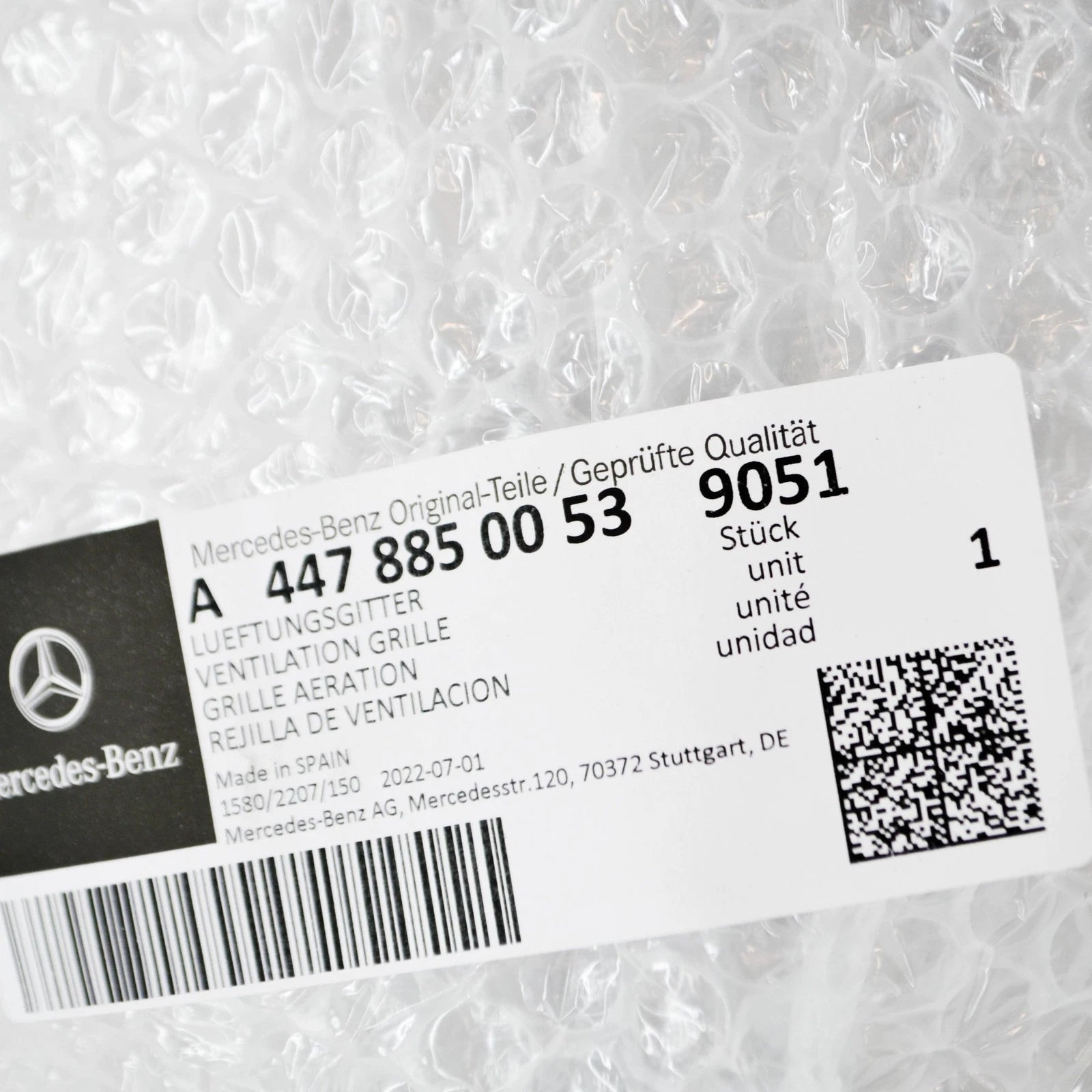 NEW MERCEDES-BENZ VITO W447 FRONT BUMPER CENTER GRILLE A44788500539051 ORIGINAL