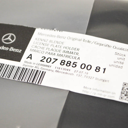 NEW MERCEDES-BENZ E-CLASS COUPE C207 FRONT LICENSE PLATE HOLDER A2078850081
