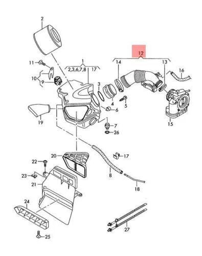 NEW AUDI A4 B8 8K AIR INTAKE HOSE 06E129629Q ORIGINAL