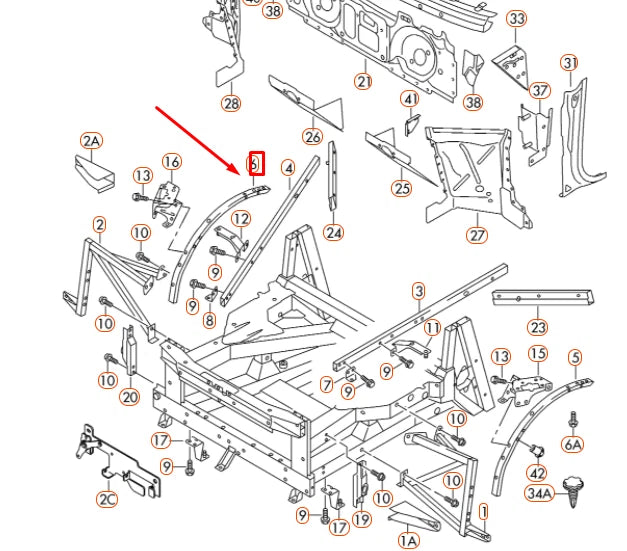 NEW AUDI R8 42 FRONT RIGHT WHEEL HOUSING LINER CARRIER 420805358C 2010 11469346