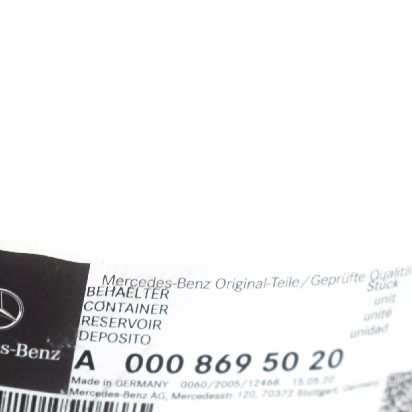 NEW MERCEDES-BENZ VITO W639 WINDSHIELD WASHER TANK RHD A0008695020