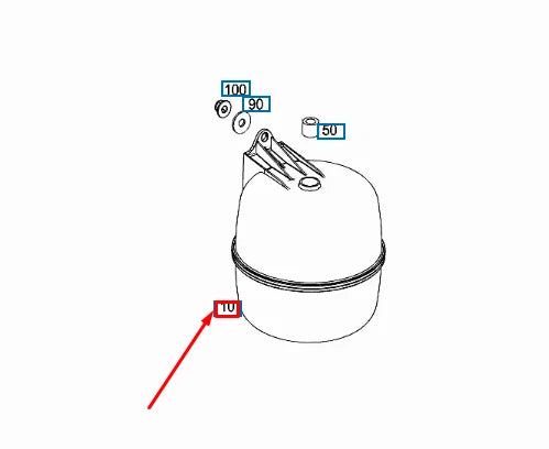 NEW MERCEDES-BENZ SPRINTER 906 VACUUM TANK DASHPOT A9064300103
