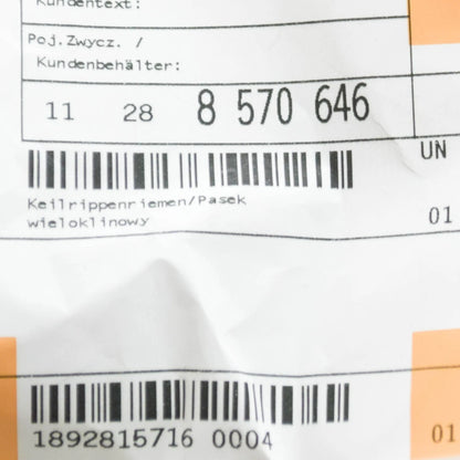 NEW BMW E70 E71 F01 F02 F06 V RIBBED BELT 6 PK X 2143 8570646 11288570646