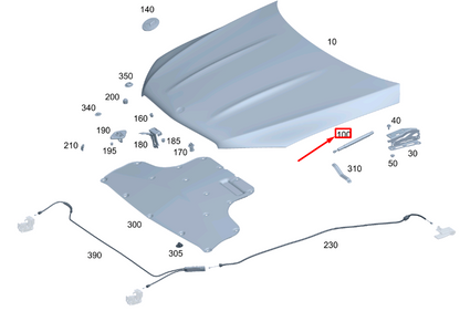 NEW MB GLE W167 FRONT LEFT ENGINE HOOD PNEUMATIC SPRING A1679800164 ORIGINAL