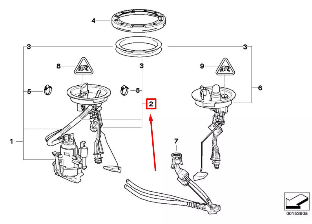 NEW BMW 5 E39 RIGHT FUEL LEVEL SENSOR 16146752371 6752371 ORIGINAL