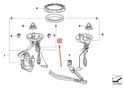 NEW BMW 5 E39 RIGHT FUEL LEVEL SENSOR 16146752371 6752371 ORIGINAL