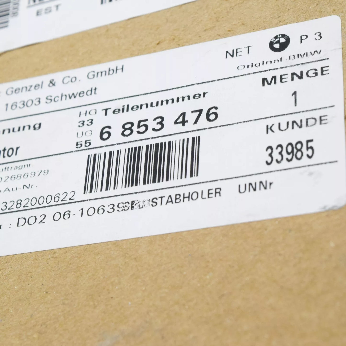 NEW BMW 2 CABRIO F23 REAR STABILIZER 6853476 33556853476 ORIGINAL