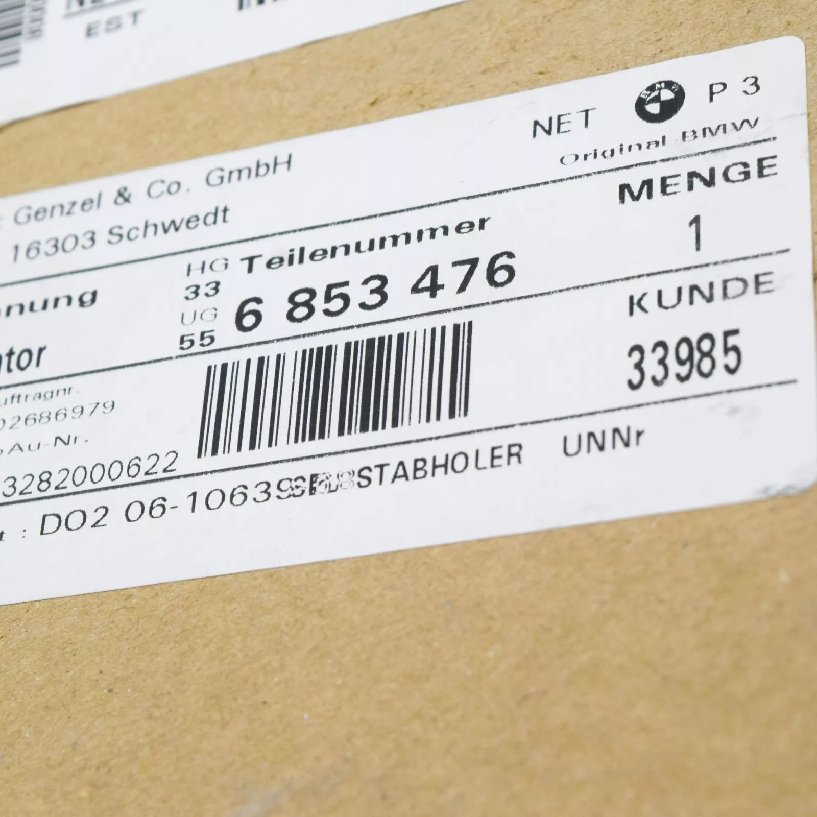 NEW BMW 2 CABRIO F23 REAR STABILIZER 6853476 33556853476 ORIGINAL