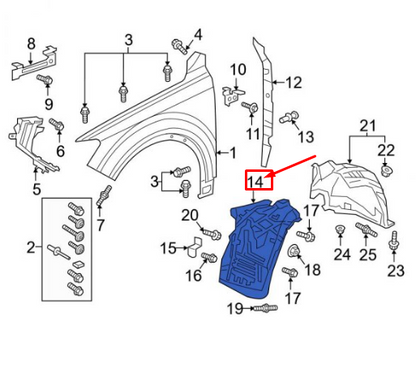 new audi q7 4m rear left inner fender liner 4m0821191g original