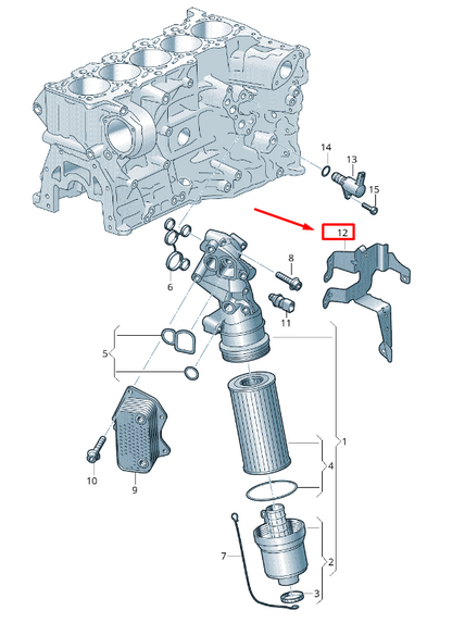 NEW AUDI RS3 ENGINE WATER VALVE RETAINING PLATE 07K133239G ORIGINAL