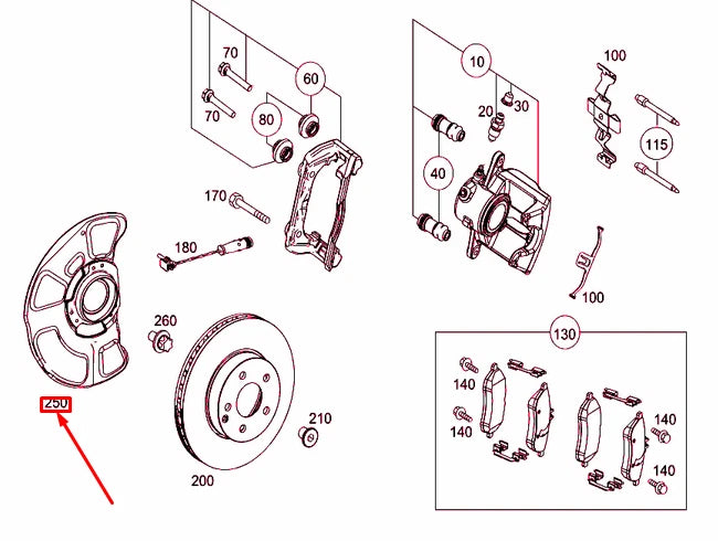 NEW MB E W212 FRONT RIGHT BRAKE DISC SPLASH SHIELD A2124201244 ORIGINAL