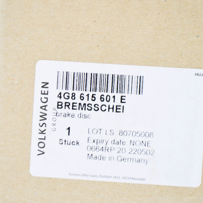 new audi rs7 4g8 rear brake disc rotor 4g8615601e 1 piece original