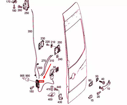 NEW MERCEDES-BENZ SPRINTER 906 REAR PANEL DOOR LOCK A9067400935
