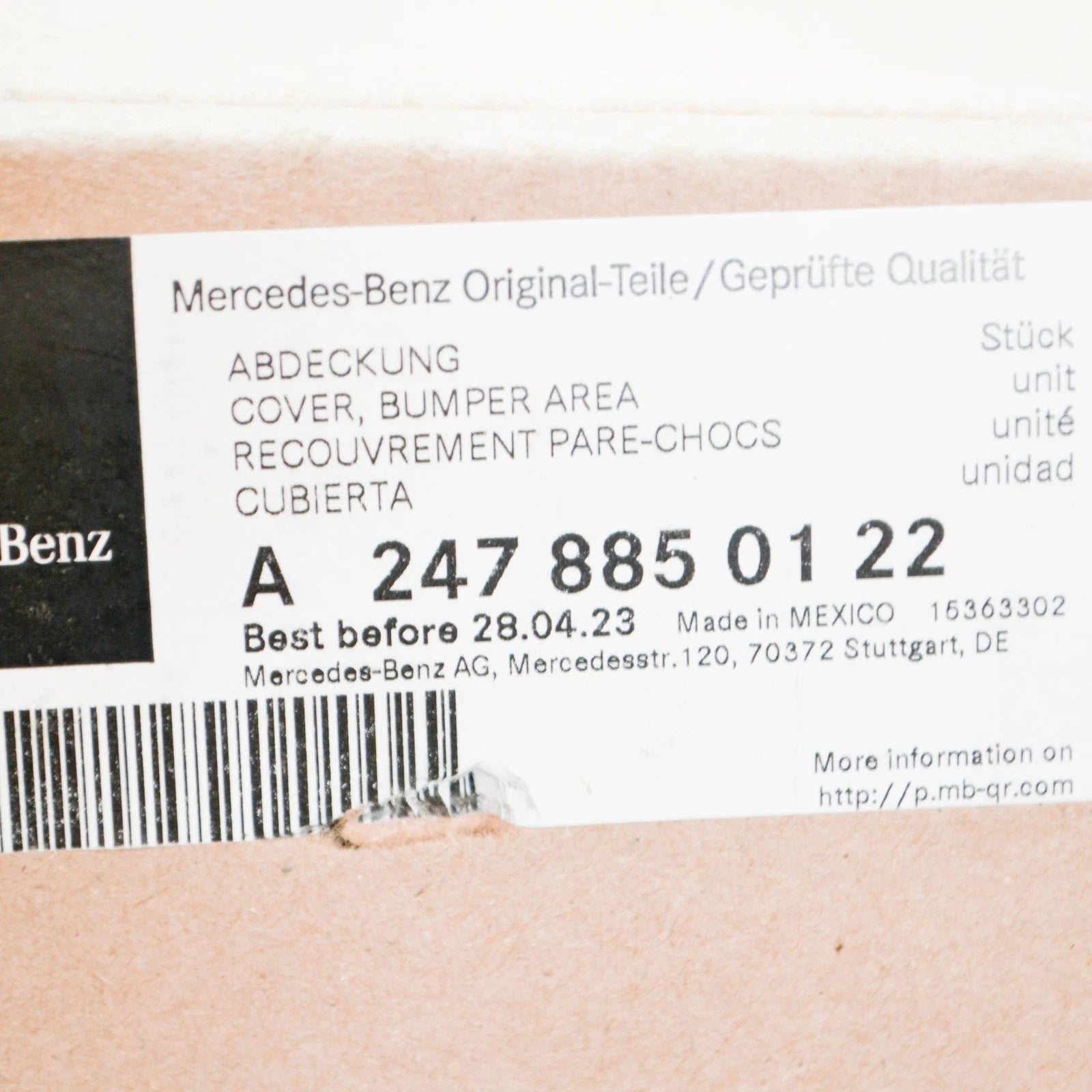 NEW MB GLB X247 FRONT RIGHT FENDER WHEEL ARCH COVER A2478850122 ORIGINAL