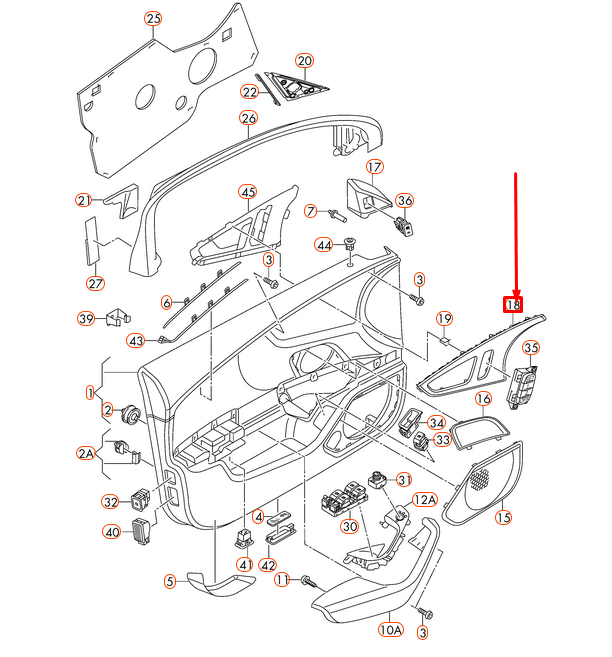 new audi a6 4g c7 right door panel trim insert 4g0867410l1nk rhd original