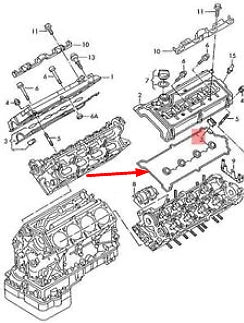 NEW AUDI A4 S4 ENGINE VALVE COVER GASKET 077198025B 4.2 PETROL