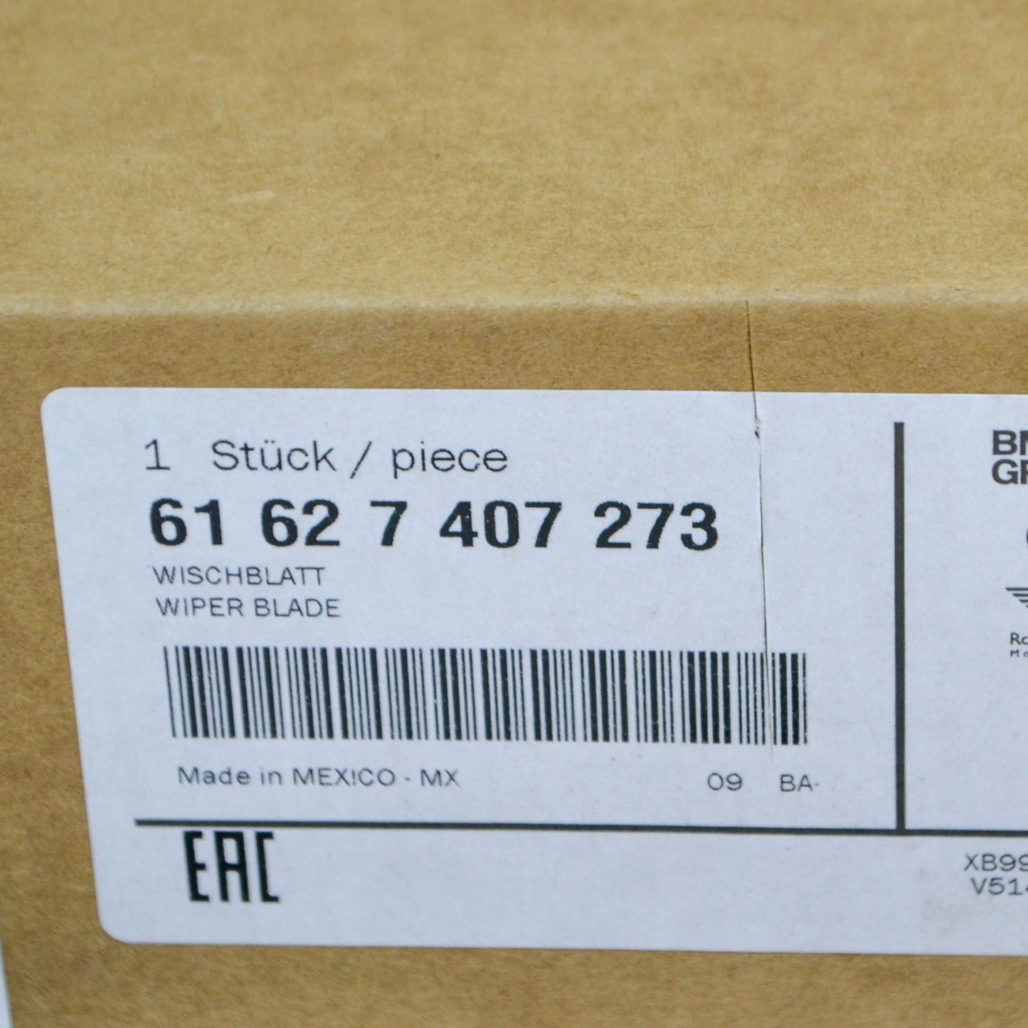 new bmw x3 g01 rear window windscreen wiper blade 61627407273 original