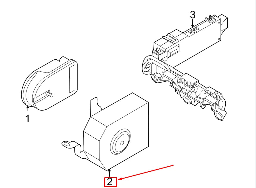 NEW VW PASSAT B6 3C ANTI - THEFT ALARM SIREN BRACKET 3C0951227A