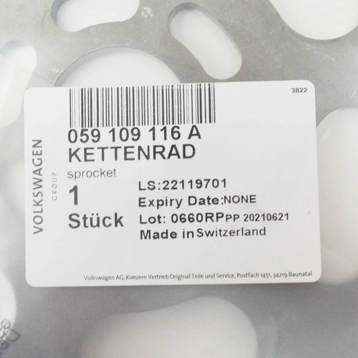 NEW AUDI A6 C7 4G ENGINE TIMING CHAIN SPROCKET 059109116A