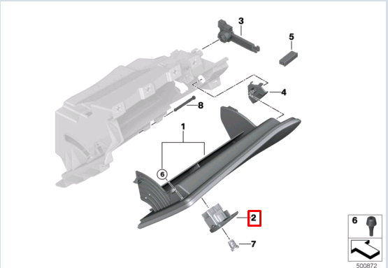 new bmw 3 g20 glove box opener locking 51167948436 original