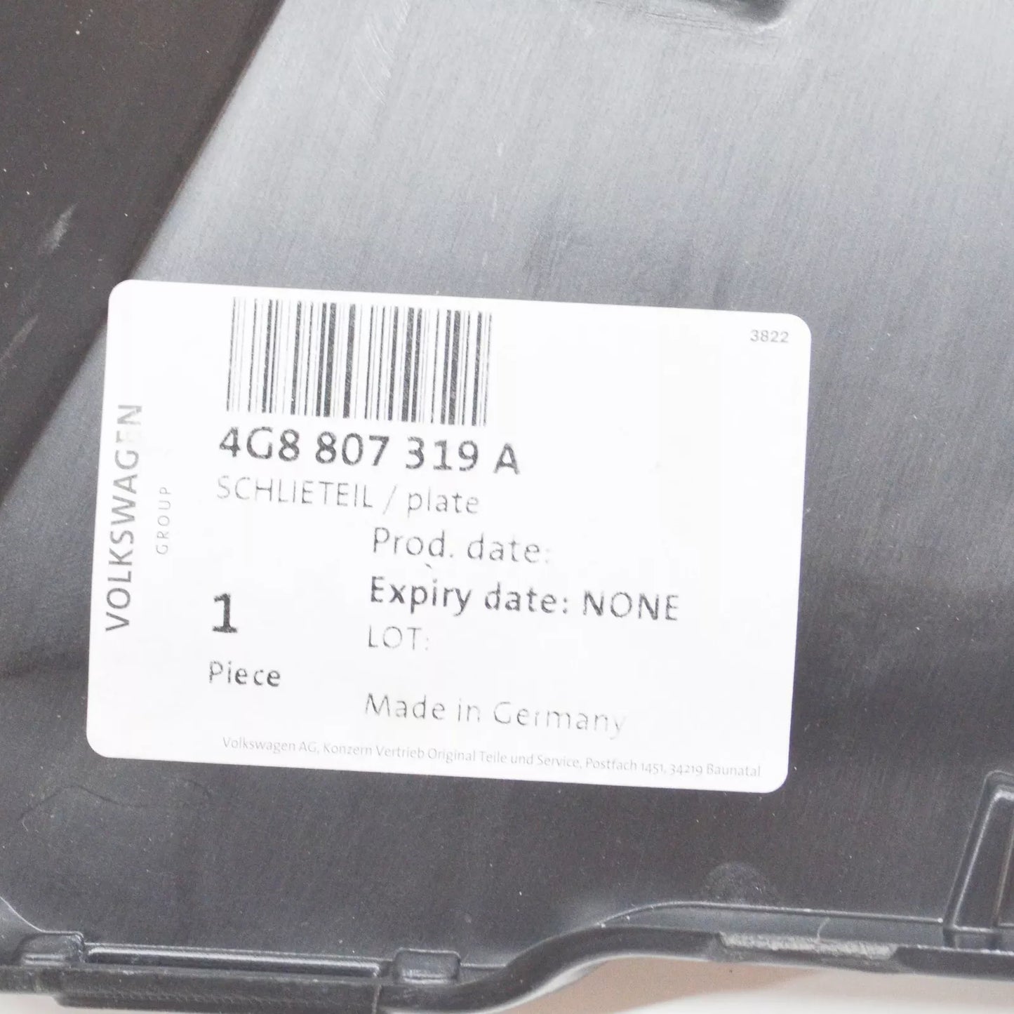 NEW AUDI RS7 SPORTBACK 4G8 REAR BUMPER LEFT CLOSING ELEMENT 4G8807319A