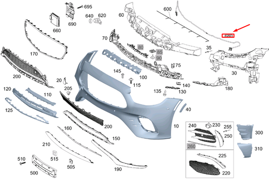 new mb e c238 front pedestrian protection pressure sensor a2139051412 original