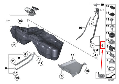 NEW BMW 6 COUPE F13 FUEL TANK PLASTIC FILLER PIPE 16112284207 2284207