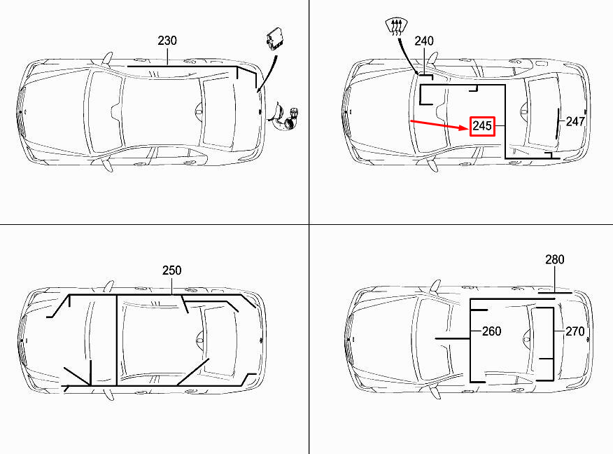 new mercedes-benz s w222 communication wiring harness a2225408104 original